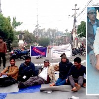 रात र झरीको प्रवाह नगरी २४सै घण्टा आन्दोलनमा महावीर पुन ।